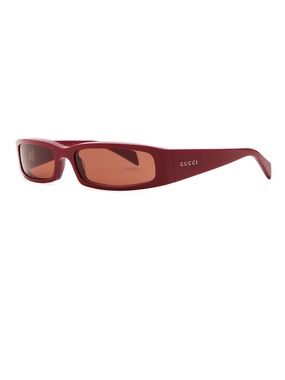 NIB Gucci rectangular sunglasses burgundy brow